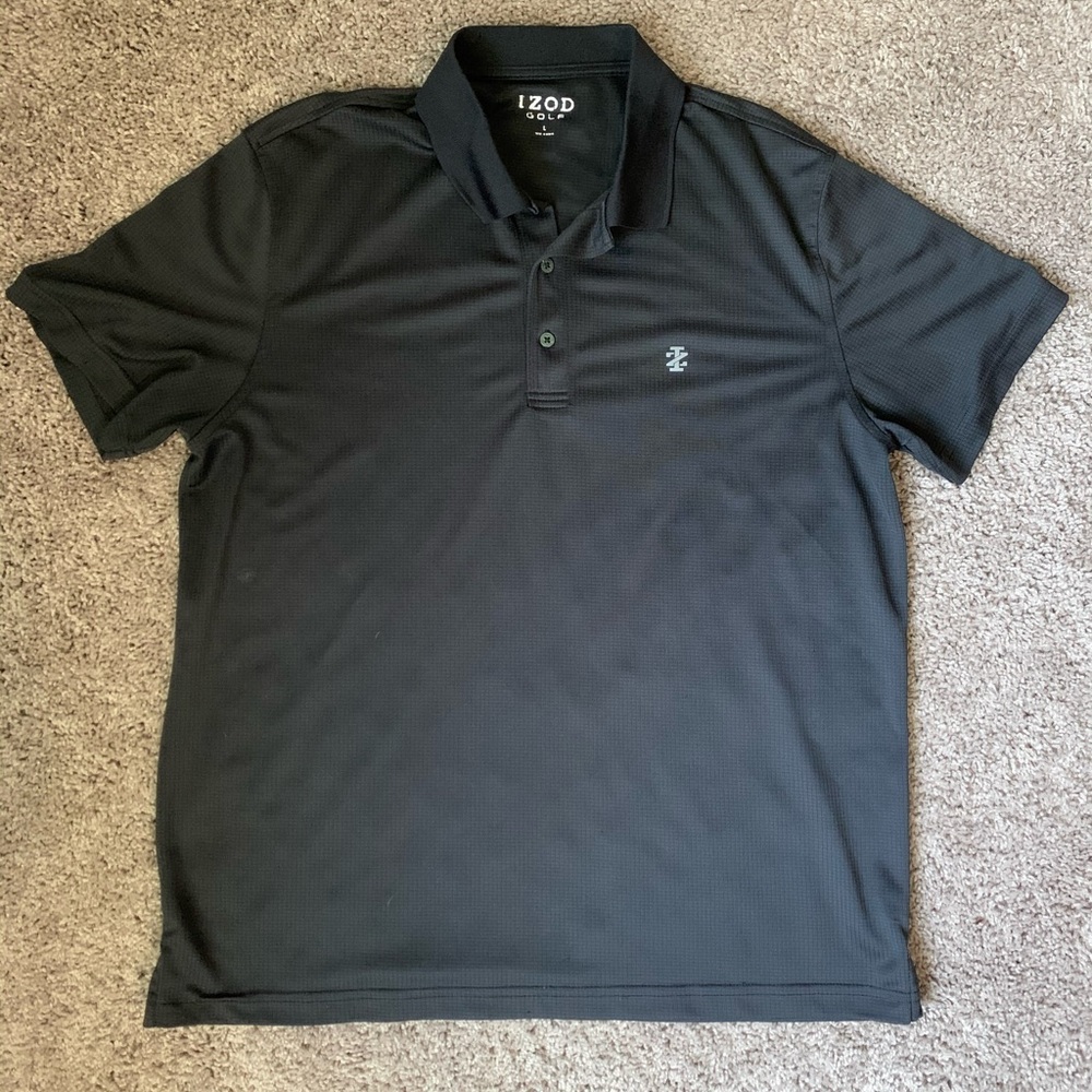 Izod Golf Black Polo